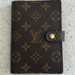 Louis Vuitton Brown Monogram Notebook Cover MM agenda